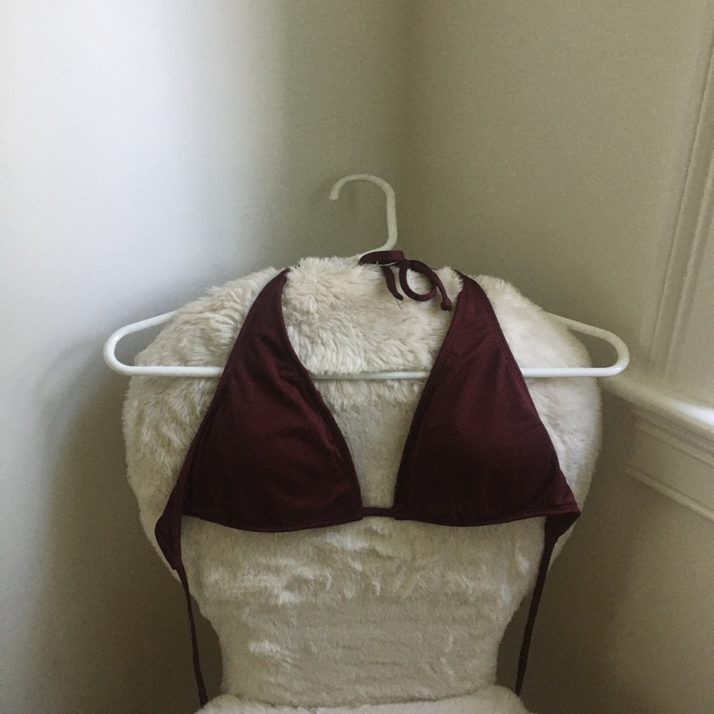 Maroon bikini top